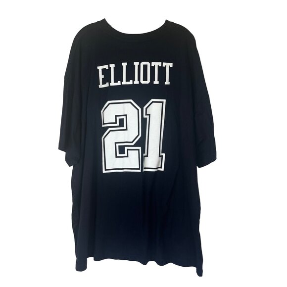 Dallas Cowboys Authentic Ezekiel Elliott #21 Tshirt Dark Navy Size 3XL - Picture 2 of 7